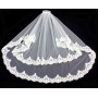 Veil - Double Layer - Sequined Lace Hem - 36" - VL-V1091IV